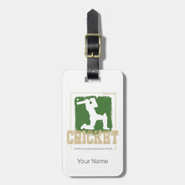 Cricket Batsman Vintag Pitcher Player Coach Gepäckanhänger