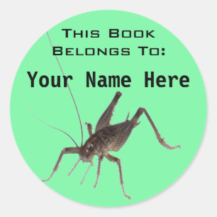 Cricket Book Ownership-Sticker (#5) Runder Aufkleber
