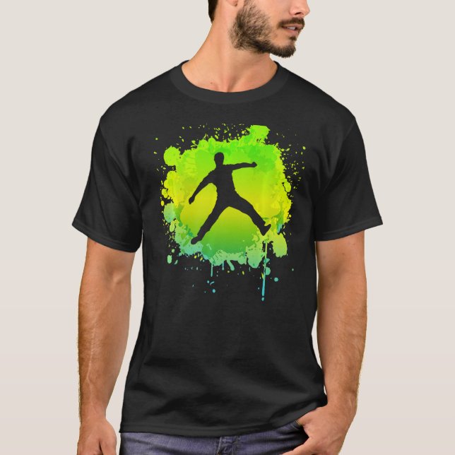 Cricket Bowler Tshirt für Cricketer Retro Boys Cr (Vorderseite)