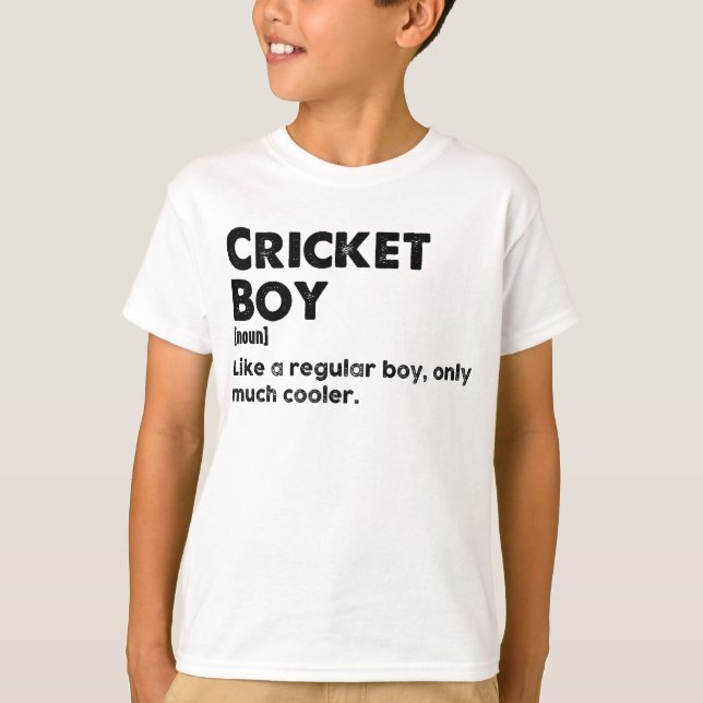 Cricket Boy Funny Dictionary Definition T-Shirt (Vorderseite)