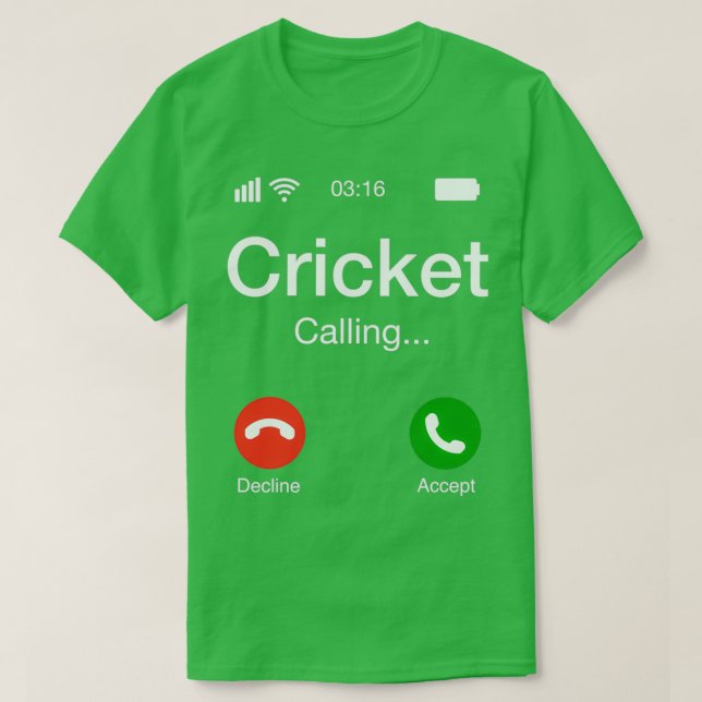 Cricket Calling Cricket Phone 2 T-Shirt (Design vorne)