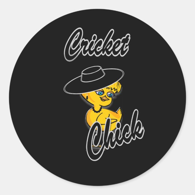 Cricket Chick #4 Runder Aufkleber (Vorderseite)