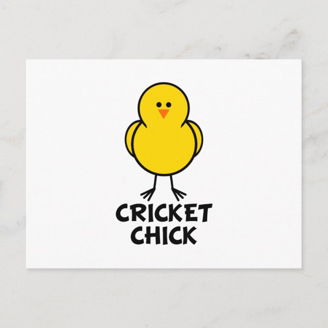 Cricket Chick Postkarte (Vorderseite)