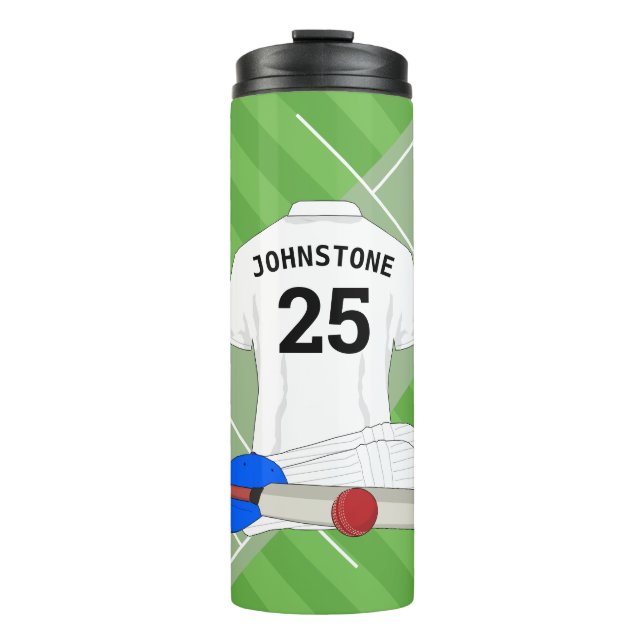 Cricket Club-Fan/Spieler Thermosbecher (Vorderseite)