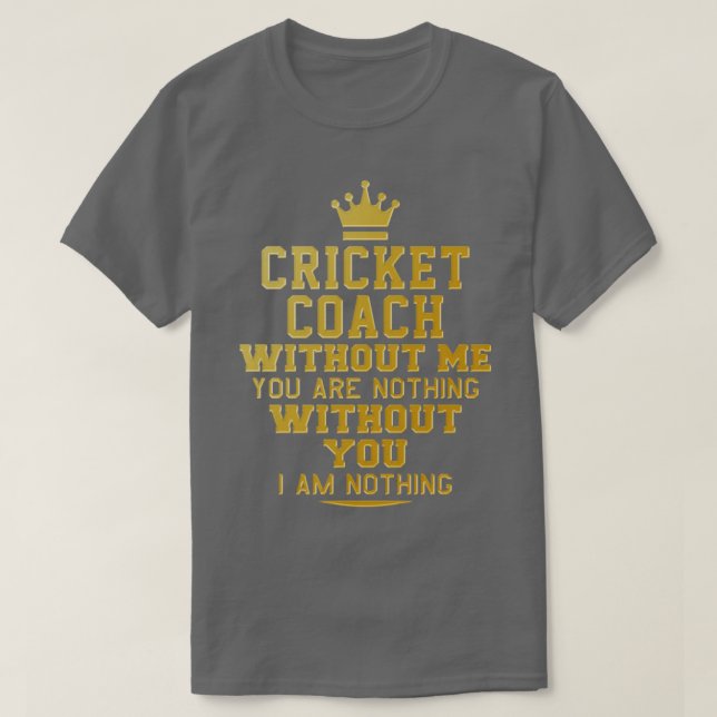 Cricket Coach Perfektes Geschenk für Mutter Papa F T-Shirt (Design vorne)