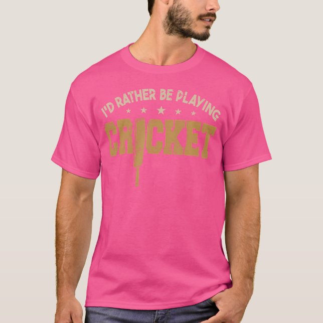 Cricket Cricket-Spieler T-Shirt (Vorderseite)