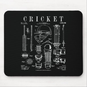 Cricket Cricketer Tsman Bowler Vintage Sport Pate Mousepad