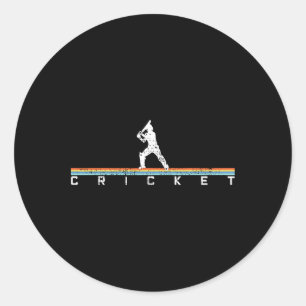 Cricket Cricketspieler Geschenk Tsman Runder Aufkleber