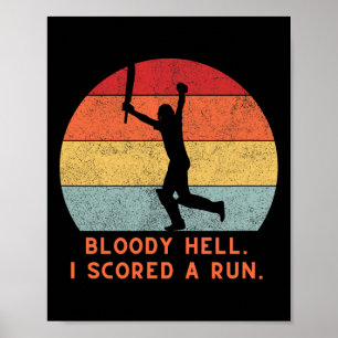Cricket Cricketspieler Lustig Sport Humor Crickets Poster