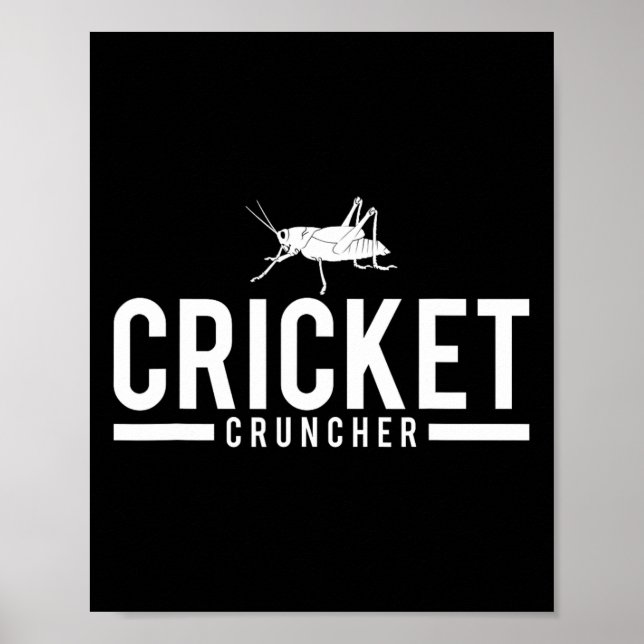 Cricket Cruncher Funny Insect Graphic  Poster (Vorne)
