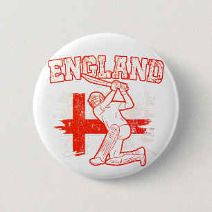 Cricket England, England-Flagge Button