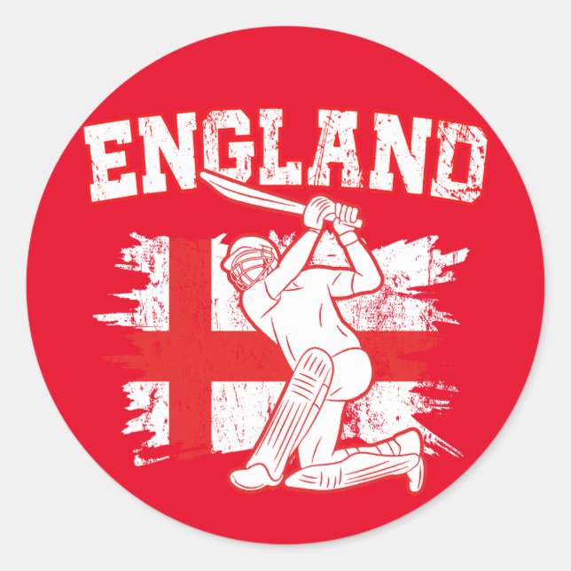 Cricket England, Mitglieder der Barmy Army Runder Aufkleber (Vorderseite)