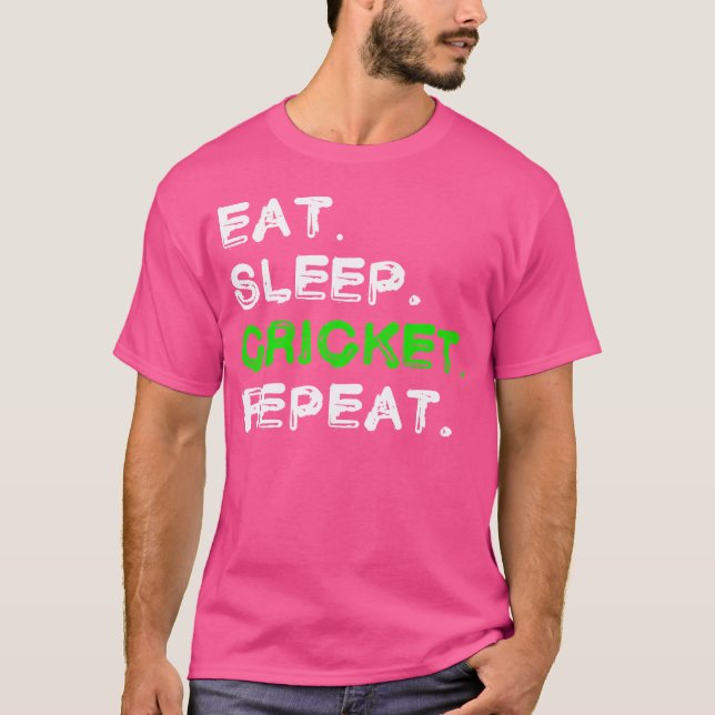 Cricket esst Schlafkricket T-Shirt (Vorderseite)