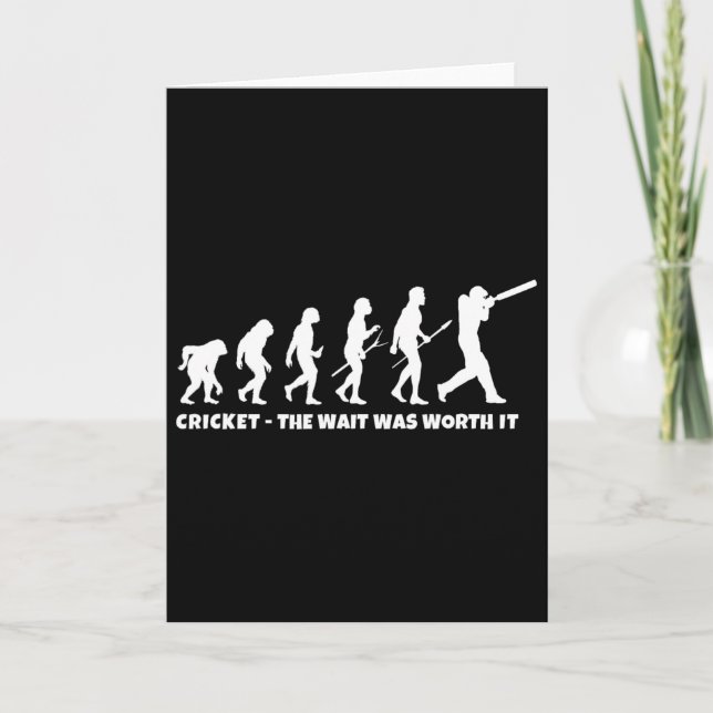 Cricket Evolution For Cricket Sports Player Funny  Karte (Vorderseite)