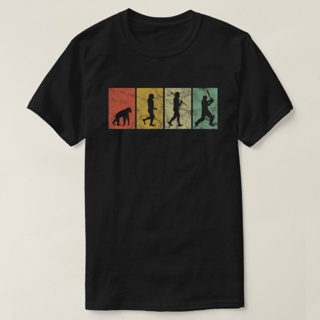 Cricket Evolution for Cricket Sports Player Funny T-Shirt (Design vorne)