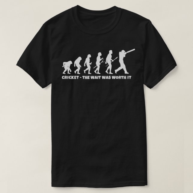 Cricket Evolution for Cricket Sports Player Funny T-Shirt (Design vorne)