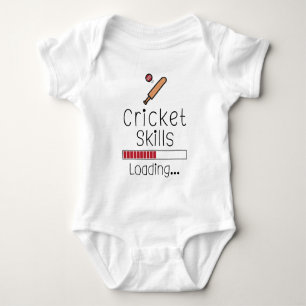 Cricket-Fähigkeiten laden   Cricket-Spieler Baby Strampler