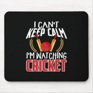 Cricket-Fan-Bekleidung Begeisterter Cricket-Spiele Mousepad