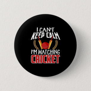 Cricket-Fan-Bekleidung leidenschaftlicher Cricket- Button