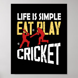 Cricket-Fan-Bekleidung leidenschaftlicher Cricket- Poster