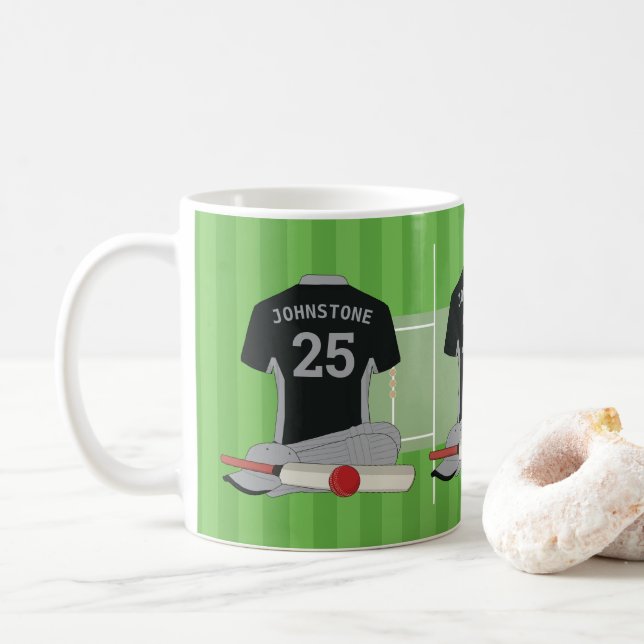 Cricket Fan/ Player (BLSL) Kaffeetasse (Mit Donut)
