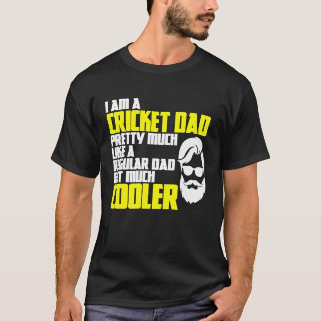 Cricket Father's Day Saying Bowler Batsman Cricket T-Shirt (Vorderseite)