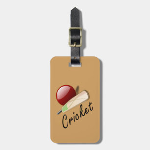 Cricket, Fledermaus und Ball Gepäckanhänger