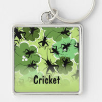 Cricket Floral Pattern Grün + Schwarz