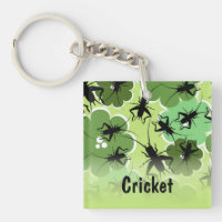 Cricket Floral Pattern Grün + Schwarz
