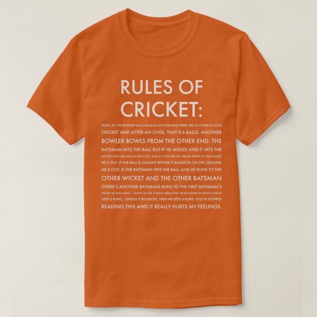 Cricket Funny T-Shirt (Design vorne)