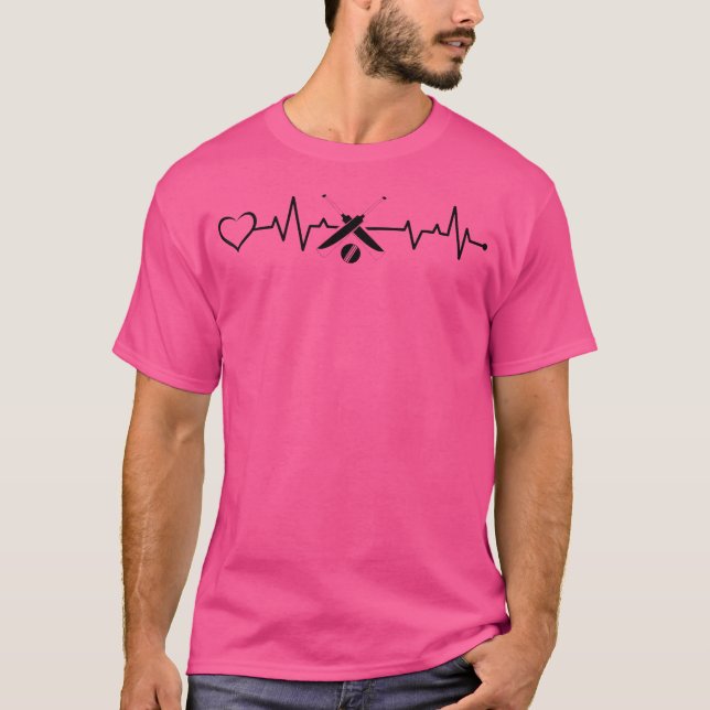 Cricket Game Cricket Heartbeat T-Shirt (Vorderseite)