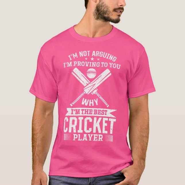 Cricket Game Cricketing Ich bin der beste Cricket- T-Shirt (Vorderseite)
