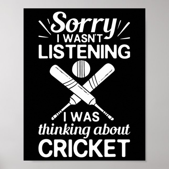 Cricket Game Player Ll T Coach Cricketer  Poster (Vorne)