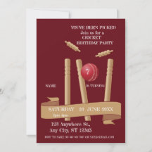 Cricket Geburtstagsfeier Sport Einladung