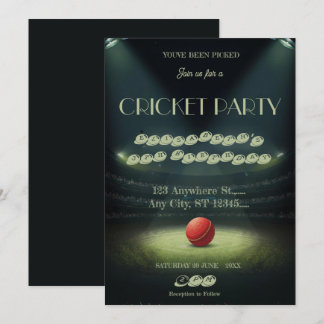 Cricket-Geburtstagsfeier Sporteinladung Einladung