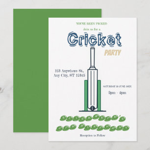Cricket-Geburtstagsfeier Sporteinladung Einladung