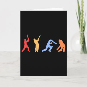 Cricket-Geschenke - Retro-Vintage-Farben Cricket-S Karte