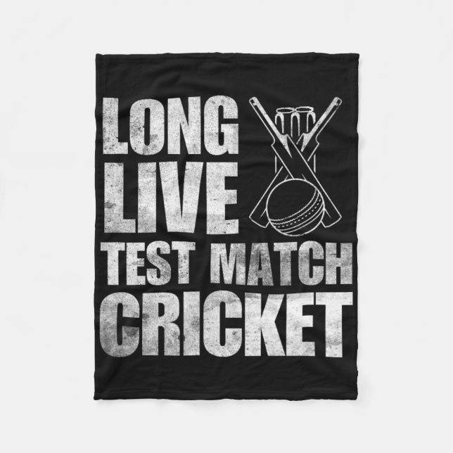 Cricket-Geschenke Test Cricket Cricketer Indien En Fleecedecke (Vorderseite)