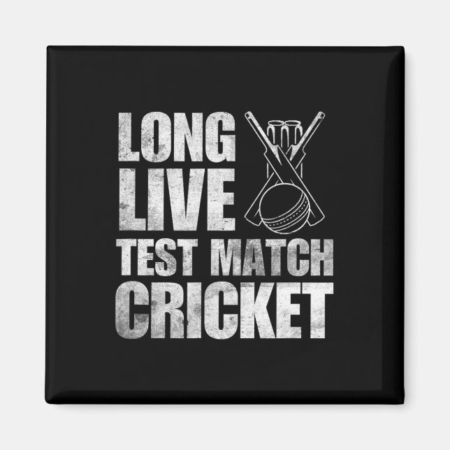 Cricket-Geschenke Test-Cricket Cricketer Indien En Magnet (Vorne)