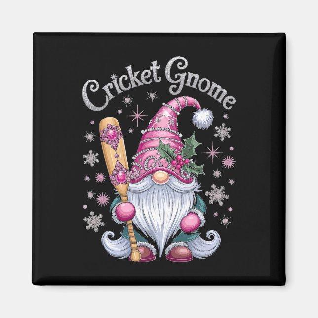 Cricket-Gnom-Weihnachts-Spaß-Cheer Magnet (Vorne)