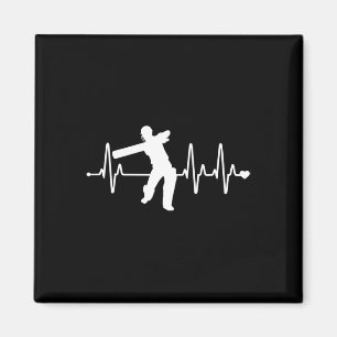 Cricket Herzschlag - Lustiger Cricketspieler Magnet