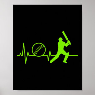 Cricket Herzschlag T-Shirt Pulse Tsman Design Für  Poster