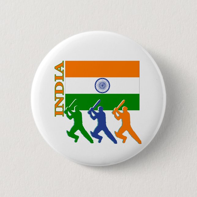 Cricket-India Button (Vorderseite)