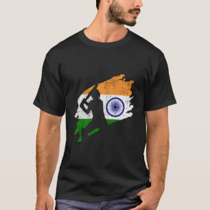 Cricket India Flag Jersey Vintages Geschenk T-Shirt