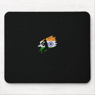 Cricket Indien Flagge Jersey Vintage Geschenk Mousepad