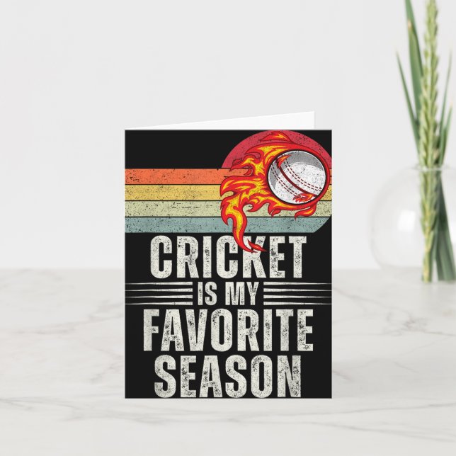 Cricket Is My Favorite Season  Karte (Vorderseite)