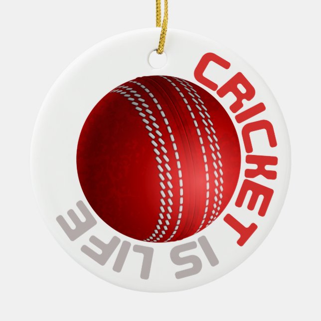 Cricket ist das Leben Keramik Ornament (Vorne)