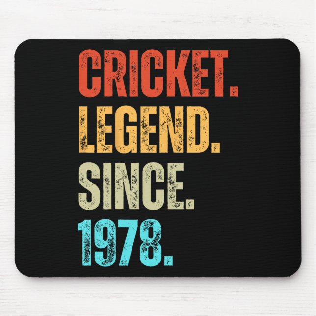 Cricket-Legende seit 1978 Retro Geburtstag  Mousepad (Vorne)