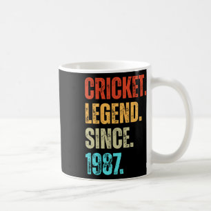 Cricket-Legende seit 1987 Retro Geburtstag Kaffeetasse