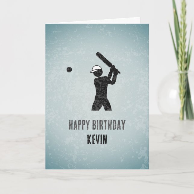 Cricket Lover - Moderne Sportlerin zum Geburtstag Karte (Vorderseite)